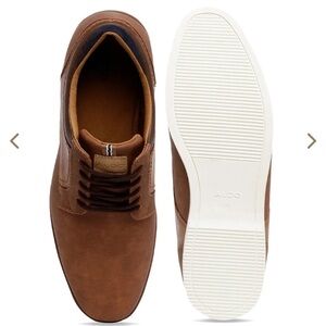 3/$20! ALDO Flex Cognac Textured Derby Shoes. Size 9